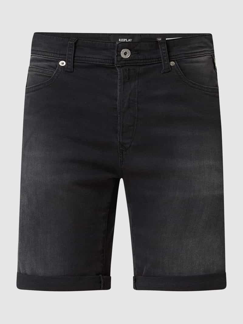 Replay Korte tapered fit jeans met stretch