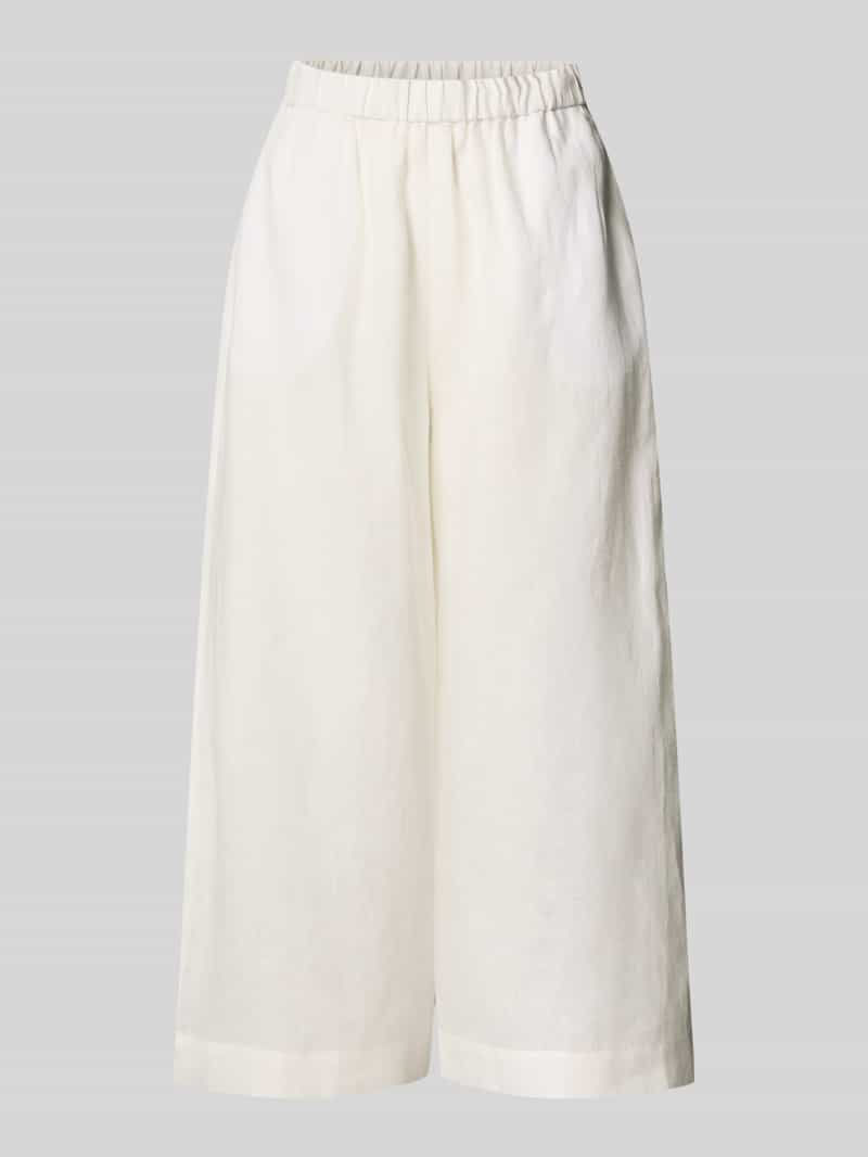 MM Wide leg linnen broek met elastische band model 'MINNIE'