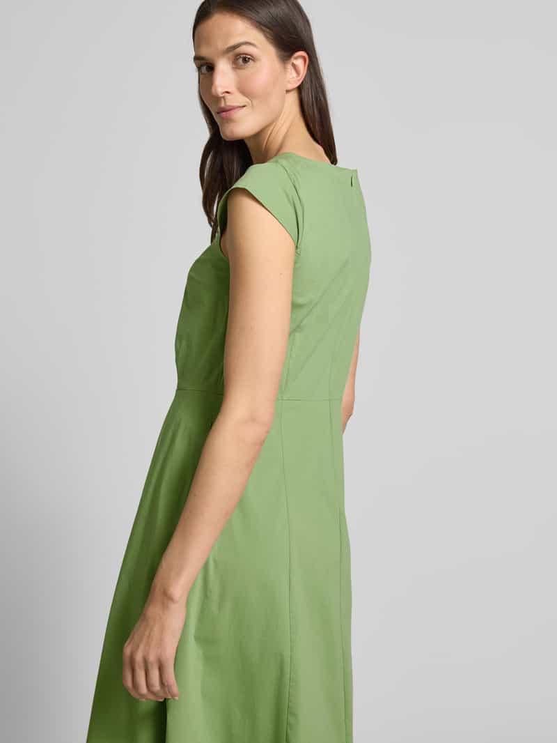 MORE & MORE Midi-jurk met kapmouwen en ronde hals