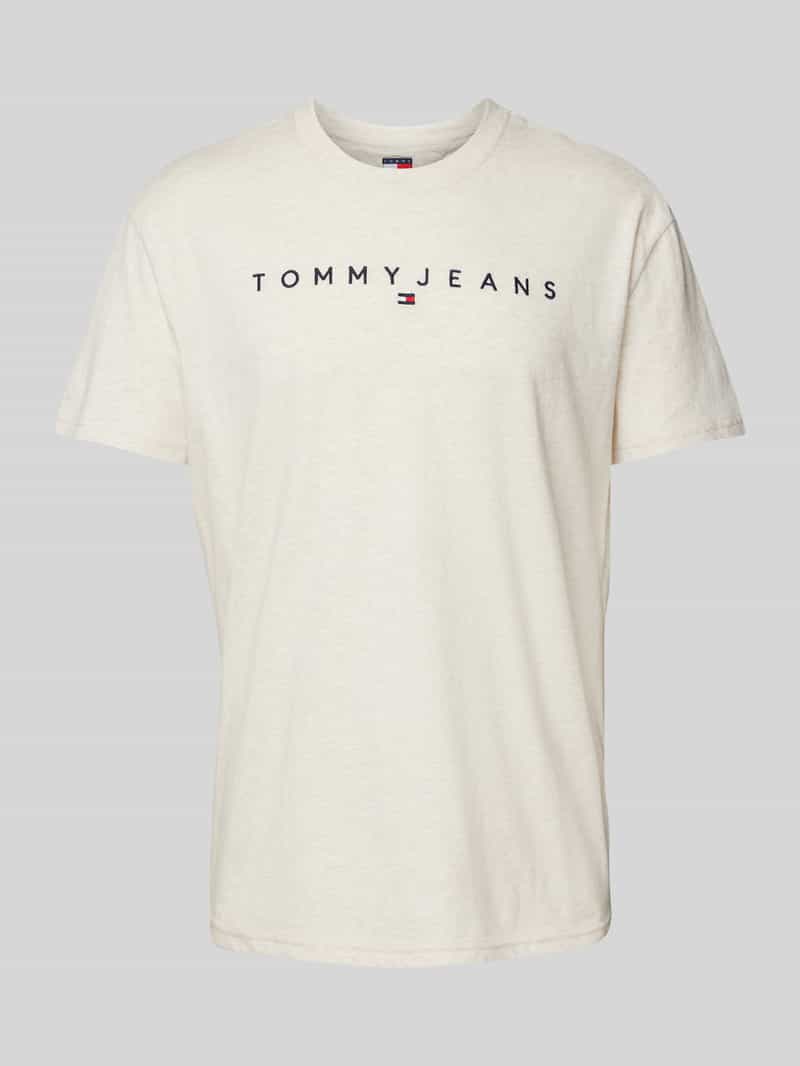 Tommy Jeans Regular fit T-shirt van puur katoen met labelstitching
