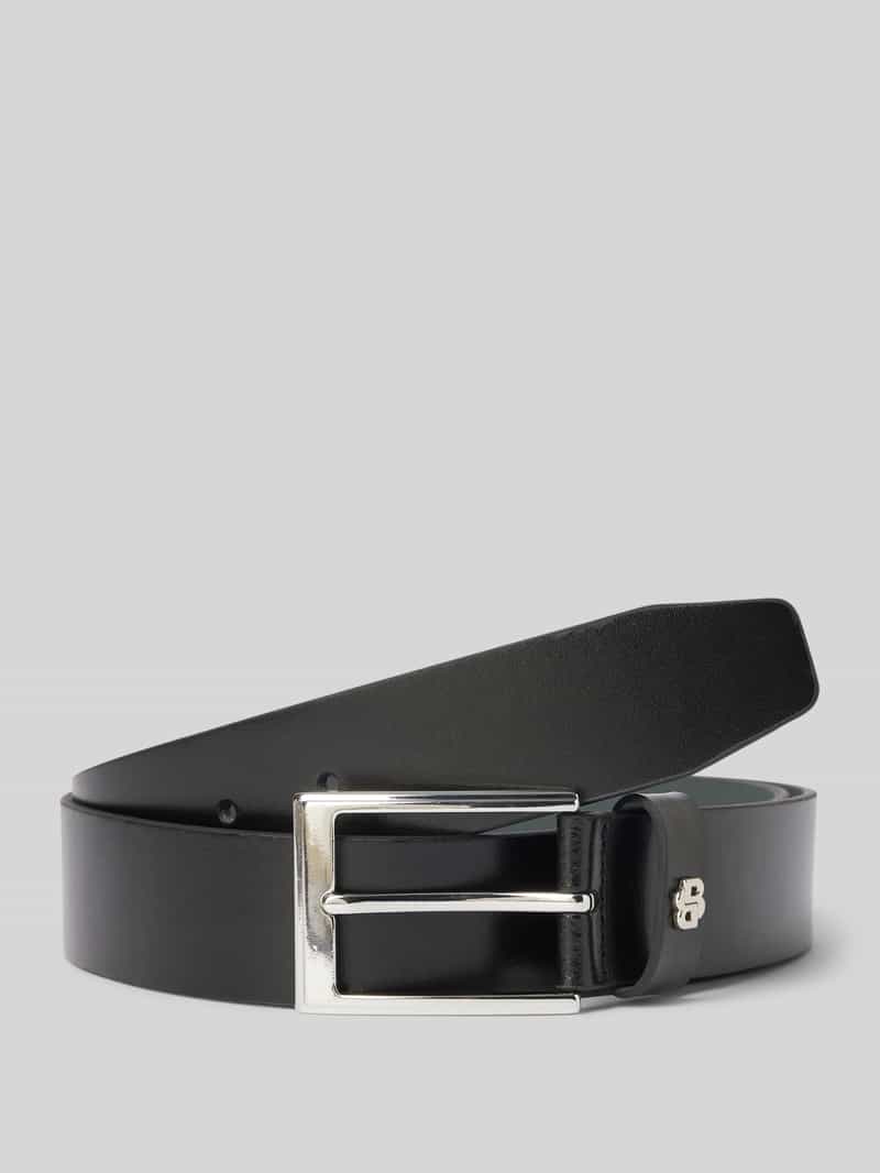 Boss Leren riem met labelapplicatie model 'Emal'