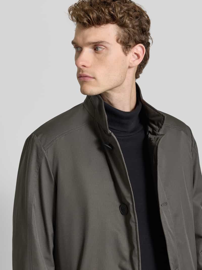 Roy Robson Nylon jas met opstaande kraag en steekzakken