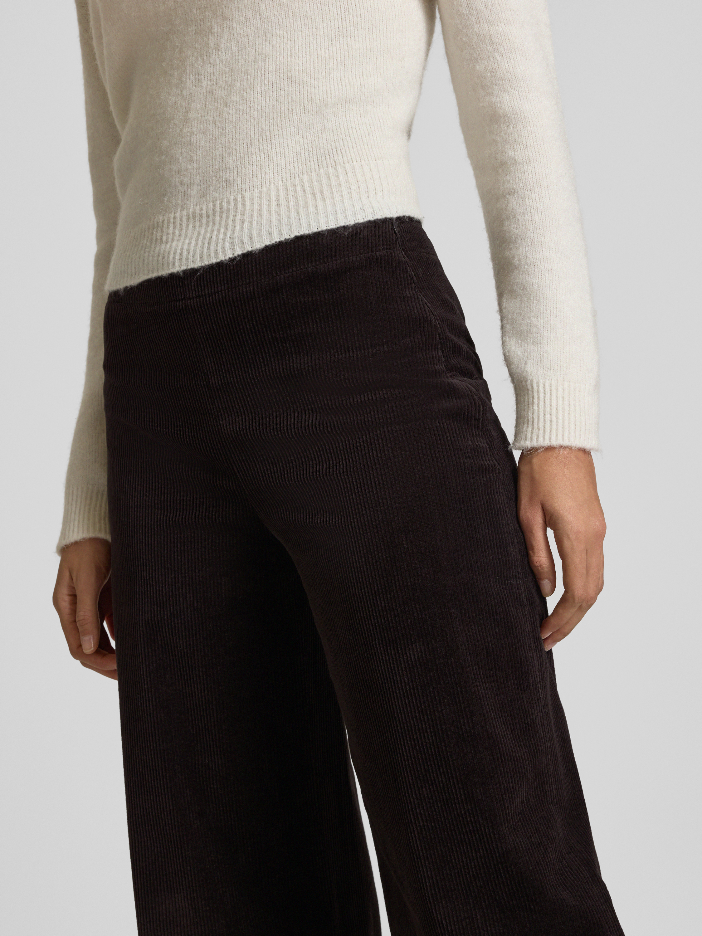 drykorn Wide fit stoffen broek in ribcordlook model 'Before'