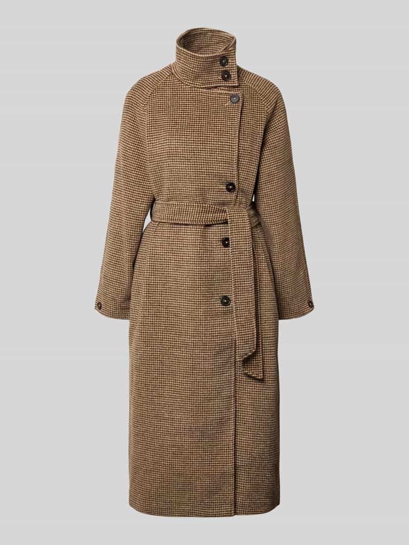 MSCH Copenhagen Lange jas met strikceintuur model 'Pamela'