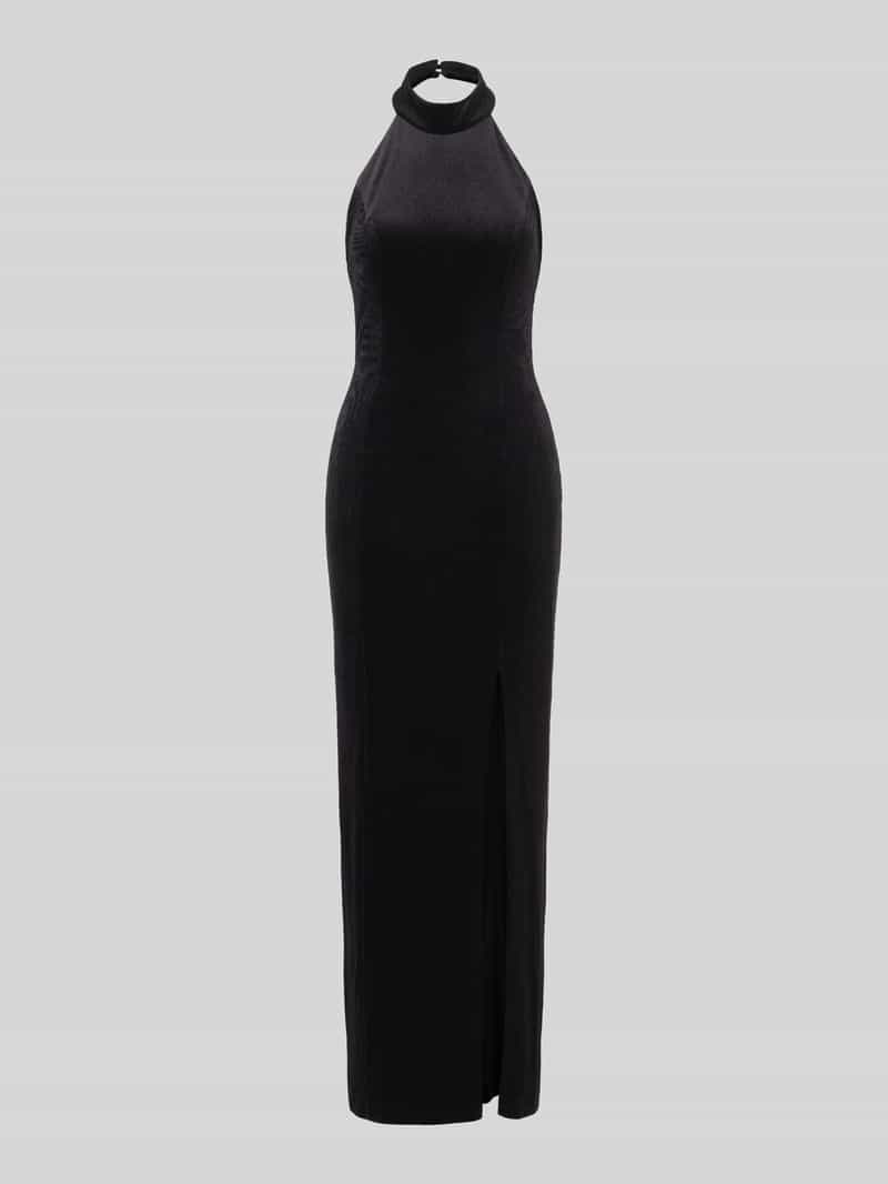 Jake*s Cocktail Maxi avondjurk van polyestermix met halter en pijpsplit