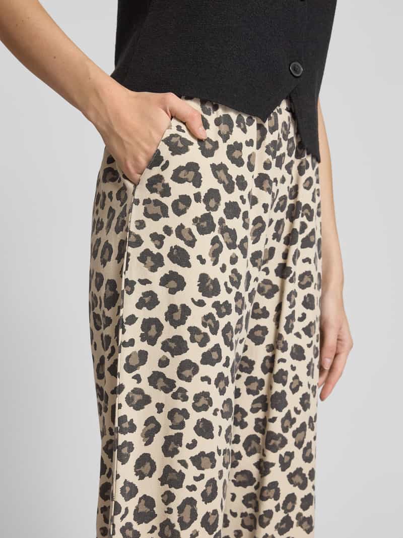 FREE QUENT Wide leg stoffen broek met tunnelkoord model 'Lavisco'
