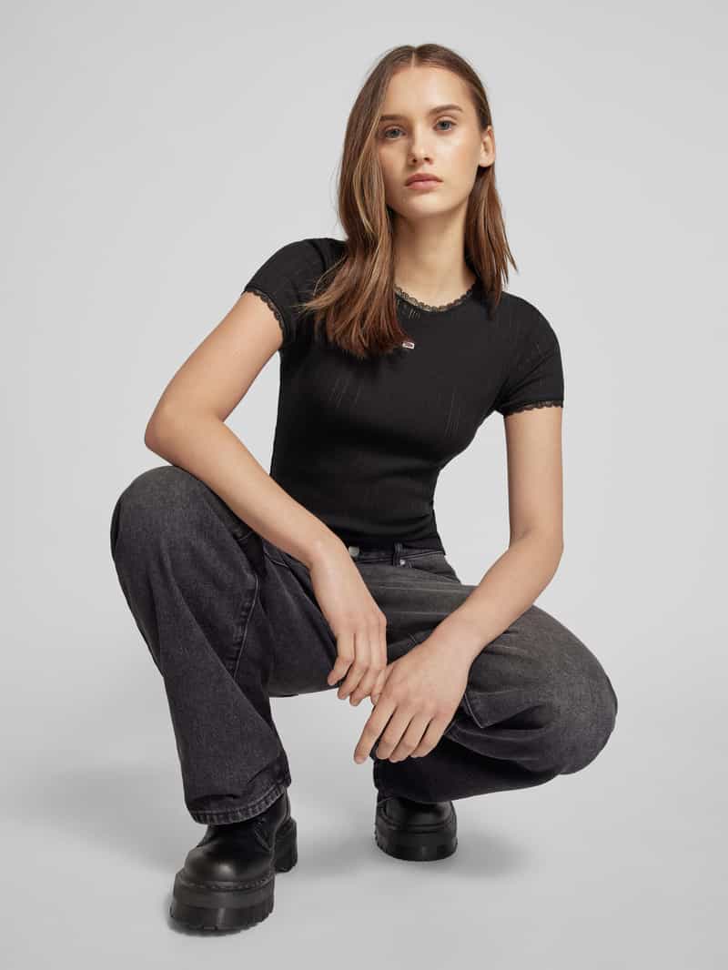 Tommy Jeans T-shirt met labelstitching