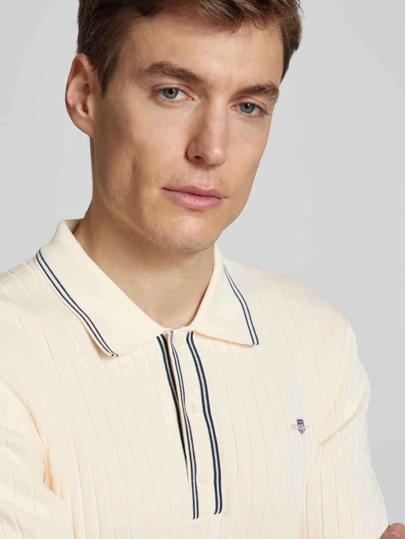 Gant Slim fit poloshirt met labelstitching