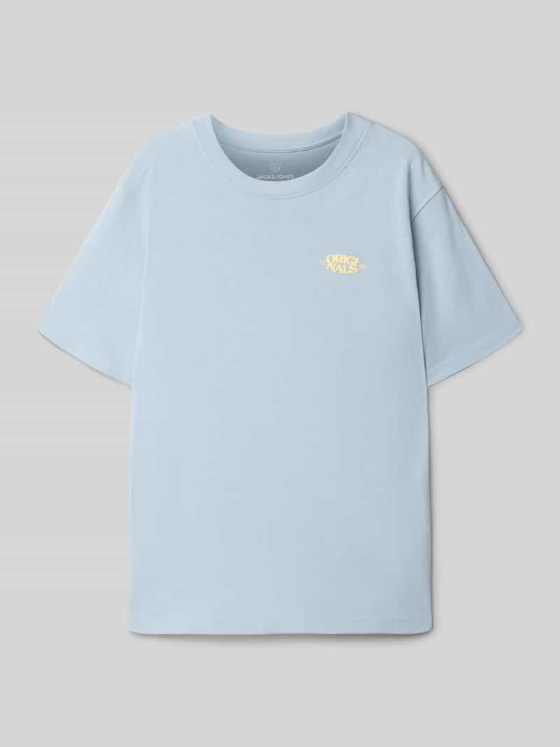 jack & jones T-shirt met labelstitching model 'TAVIRA'