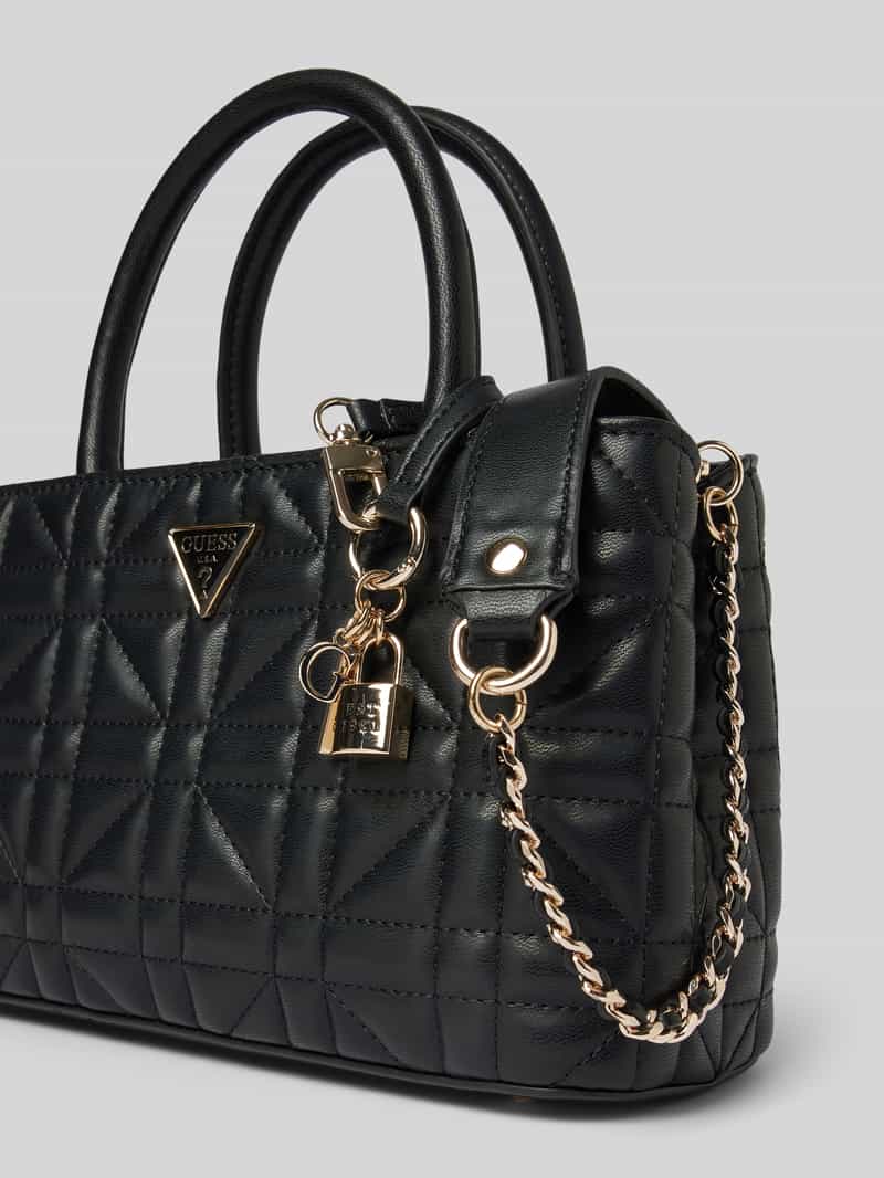 Guess Handtas met doorgestikte naden model 'EDITA ELITE SATCHEL'
