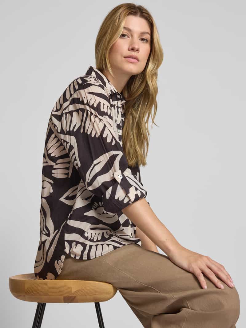 Opus Regular fit blouse met doorknoopsluiting model 'Fumine'