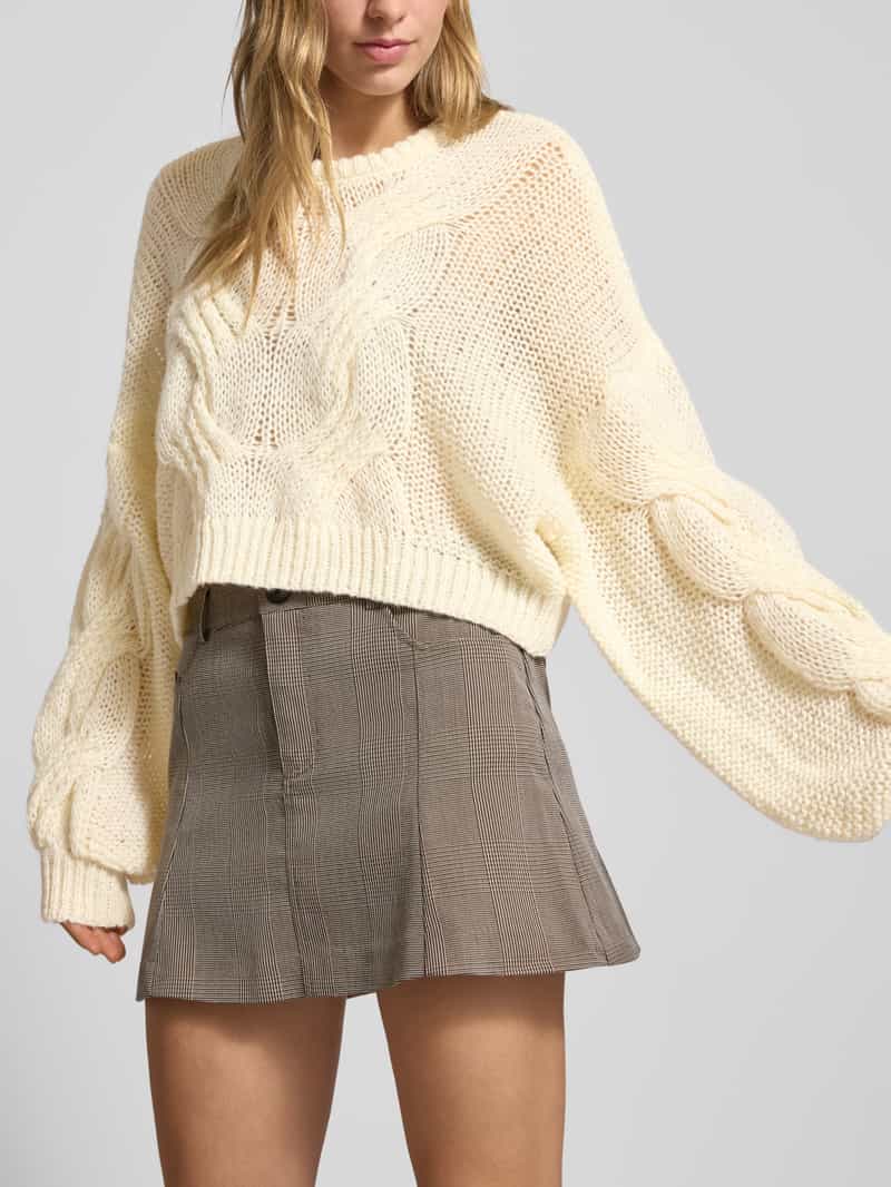 Noisy May Korte gebreide pullover met ribboorden model 'LOES'