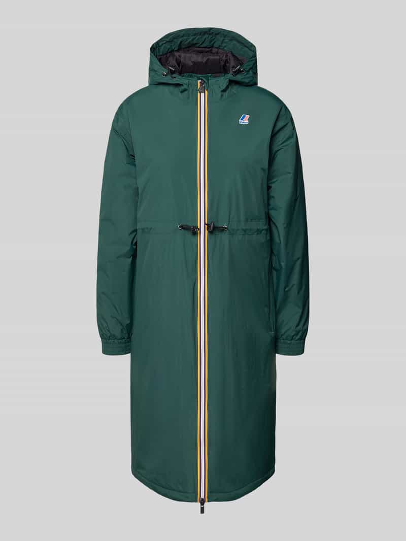 K-way Regular fit lange jas met logoprint model 'DELIA'