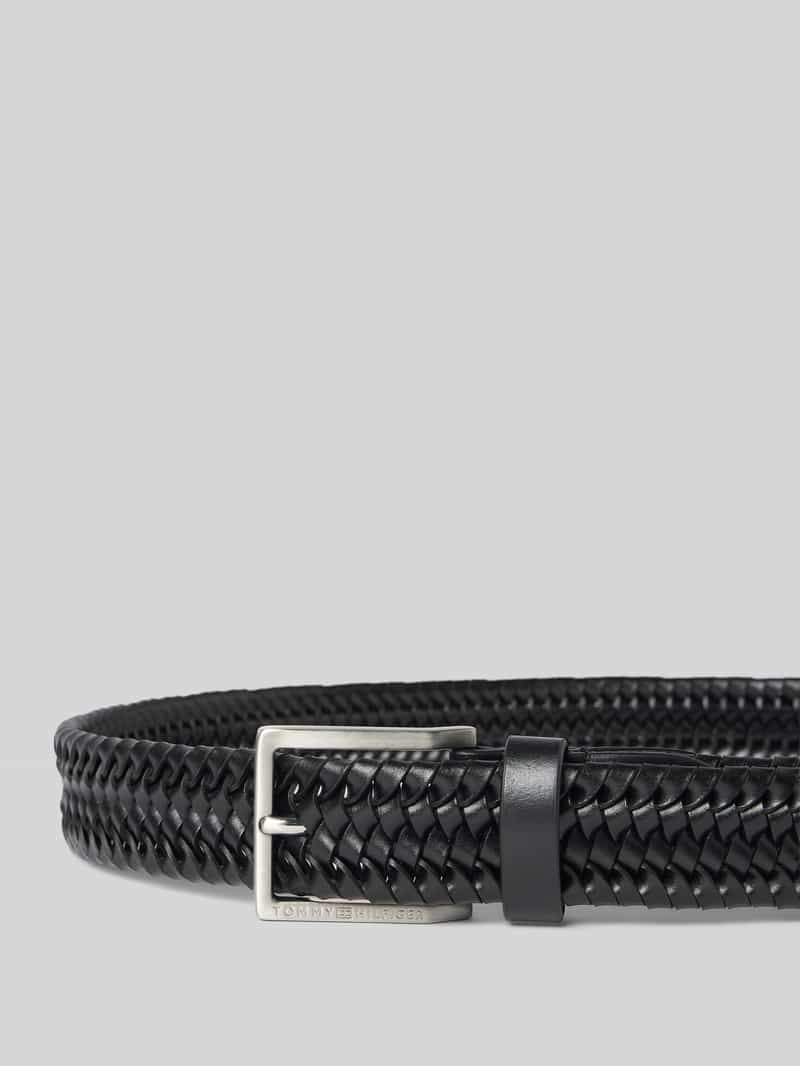 Tommy Hilfiger riem in gevlochten look van echt leer model 'OLIVER WOVEN 3.0'