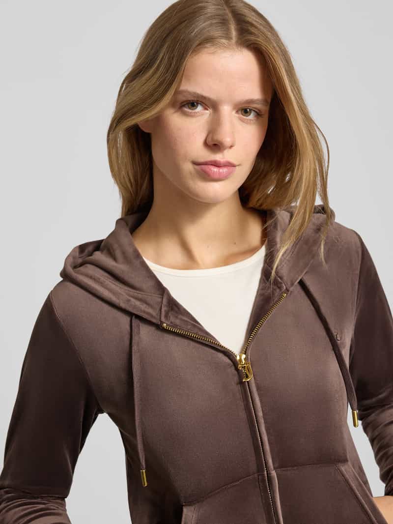 Juicy Couture Sweatjack met logostitching model 'ROBERTSON'