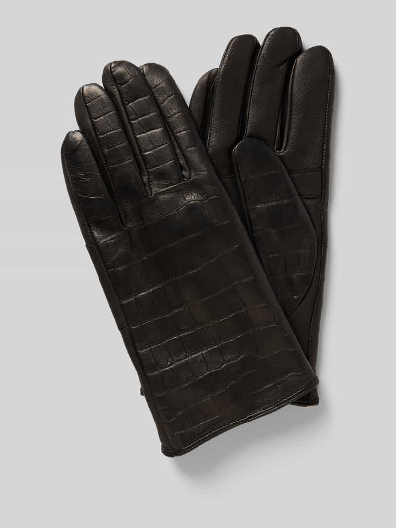 JOOP! Collection Handschoenen van lamsnappa met labeldetail