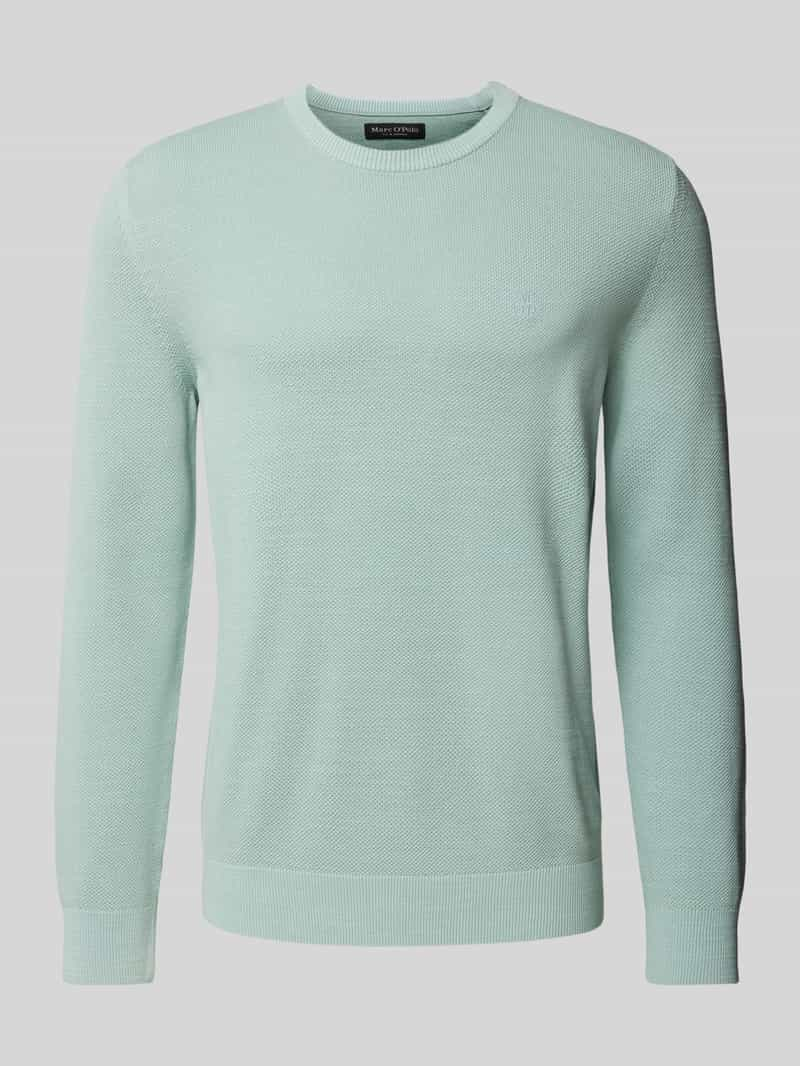 Marc O'Polo Gebreide pullover met labelstitching