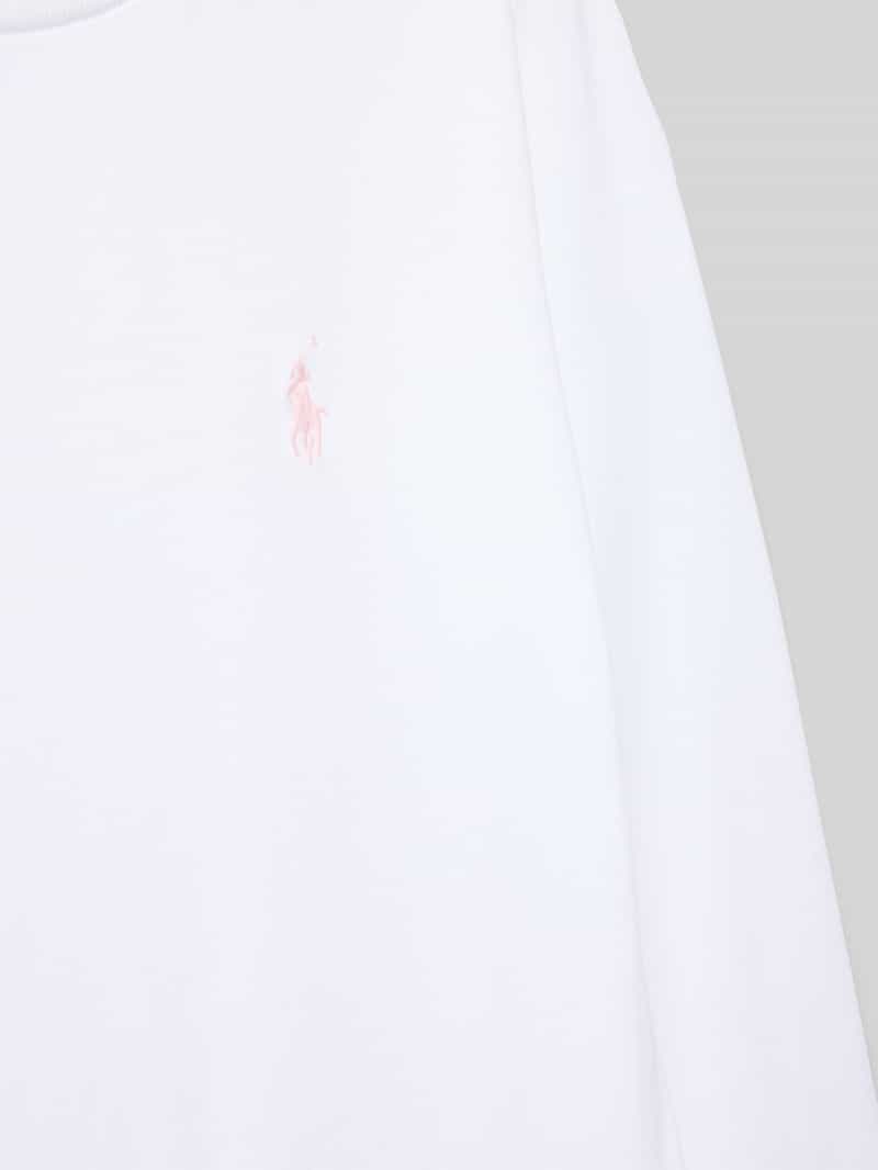 Polo Ralph Lauren Teens Shirt met lange mouwen en labelstitching
