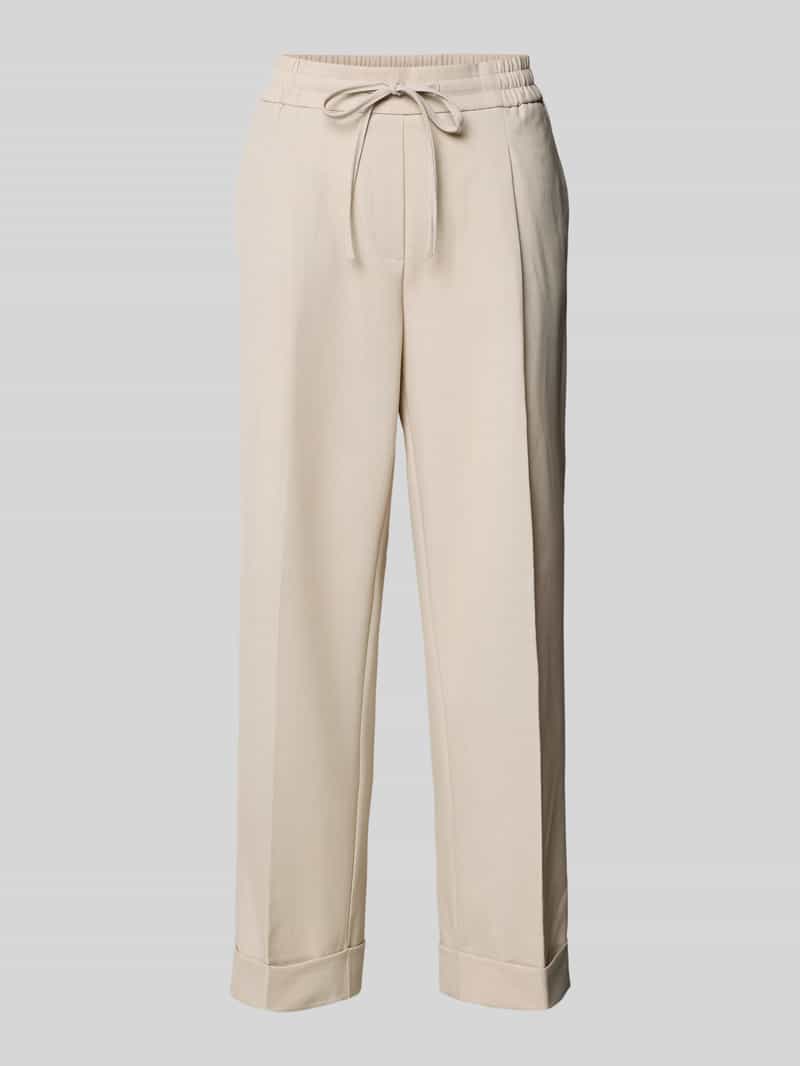 Opus Stoffen broek met persplooi model 'Melosa'