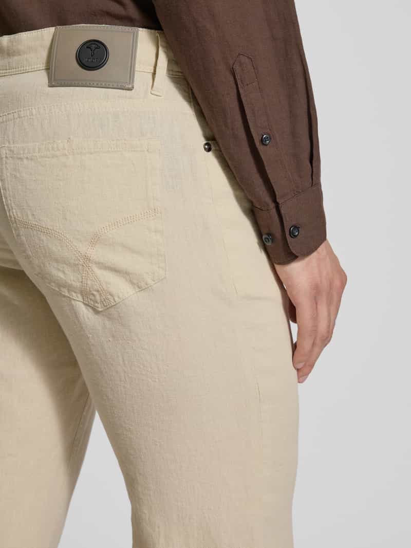 JOOP! Collection Regular fit linnen broek in 5-pocketmodel model 'Fortress'