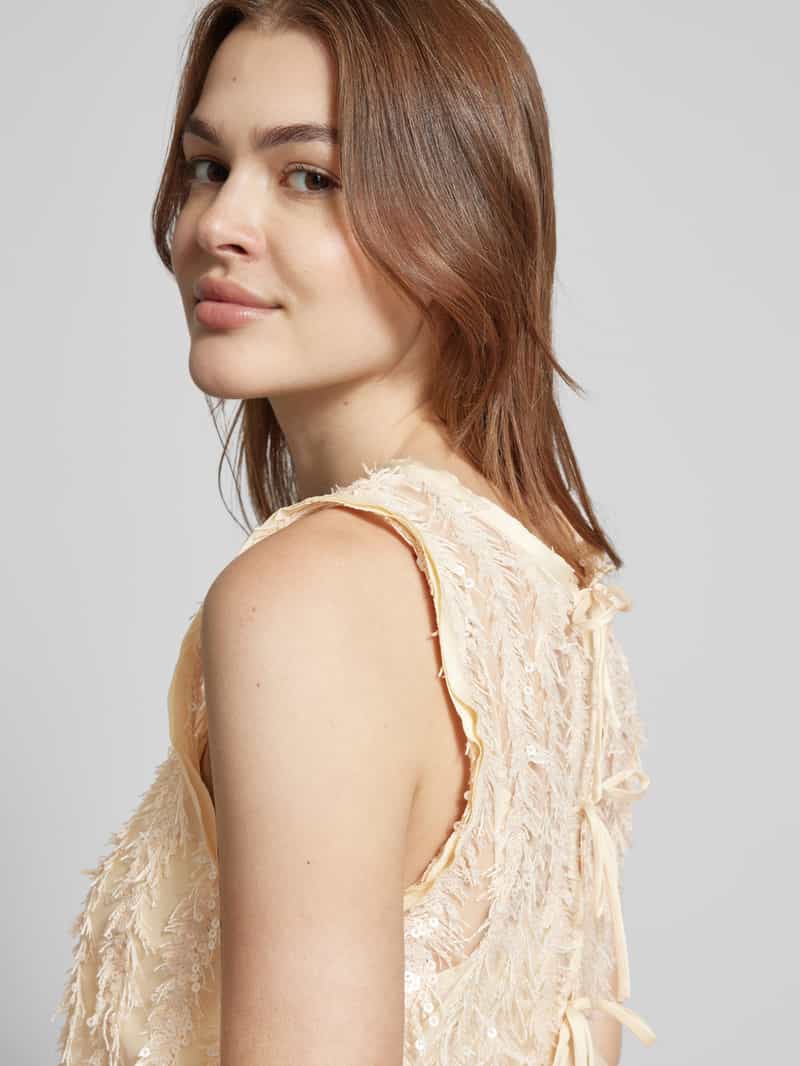 Object Blousetop met pailletten model 'DAMIRA'