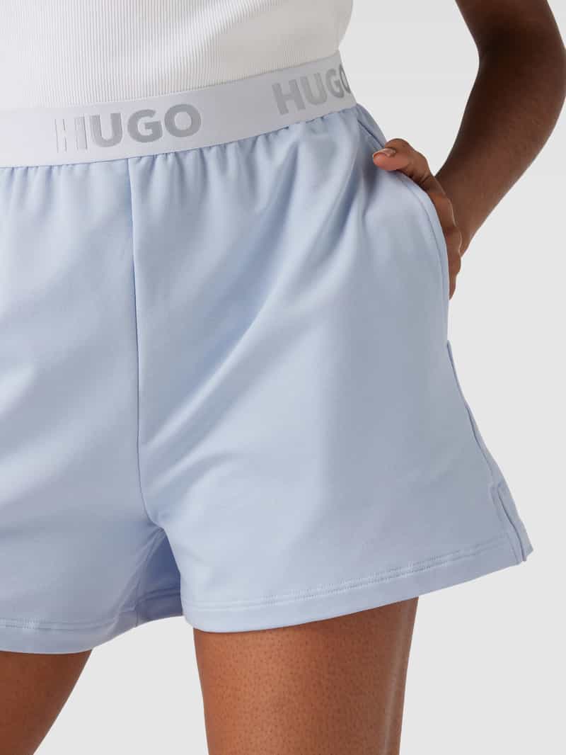 HUGO Korte broek met elastische band met logo model 'SPORTY'