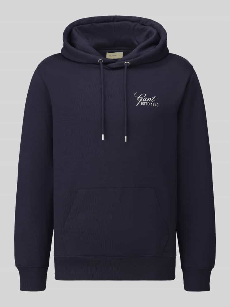 Gant Regular fit hoodie van katoen met logoprint