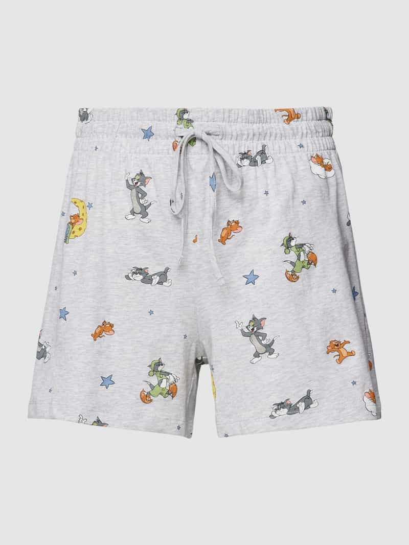Jake*s Casual Loose fit korte pyjamabroek met Tom&Jerry -print