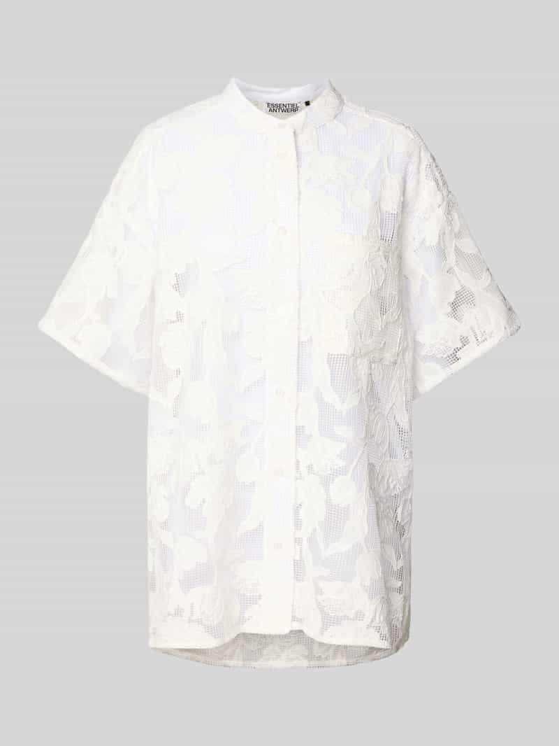 Essentiel Antwerp Oversized overhemdblouse in semi-transparant design model 'HOK'
