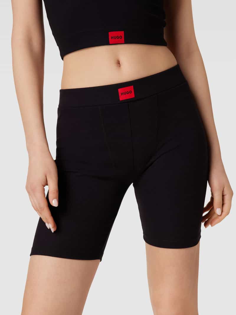 HUGO Fietsbroek met labelpatch model 'NAIANA'