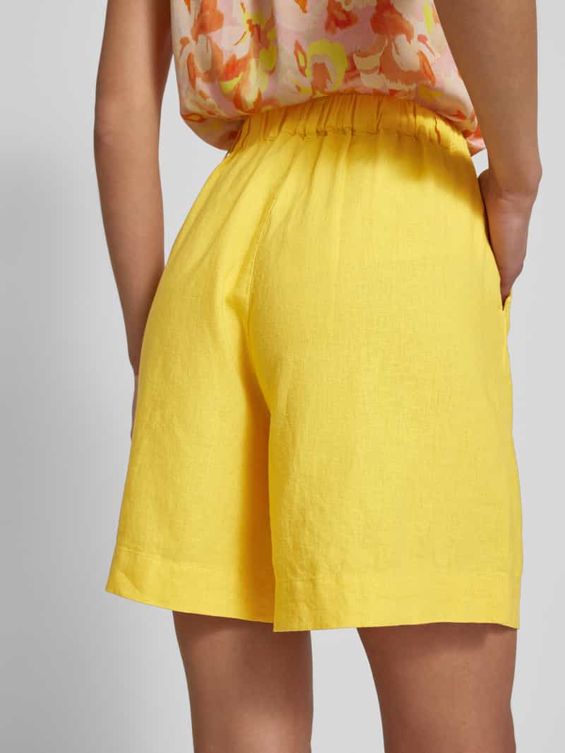 Soyaconcept Korte flared linnen broek met steekzakken model 'Ina'