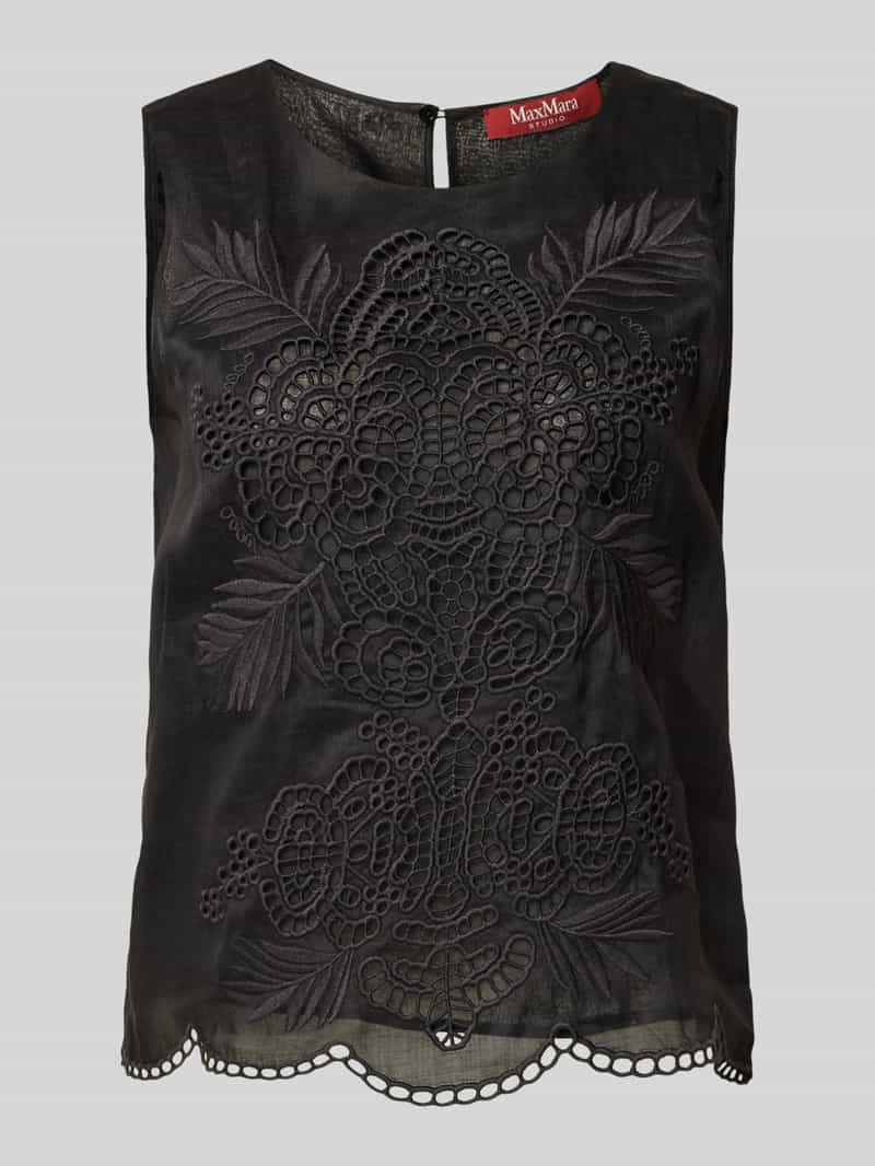 Max Mara Studio Tanktop met siergarnering model 'EFESO'