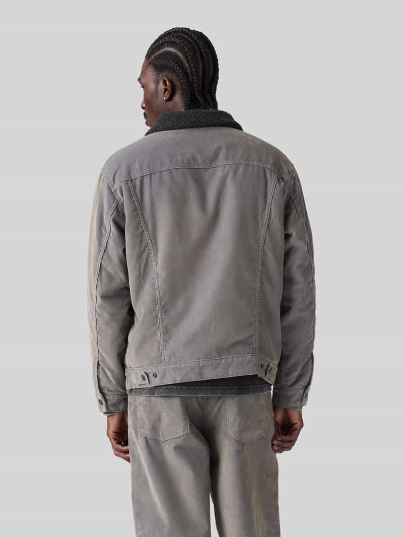 Levi's relaxed fit jeansjack van katoenmix met teddy kraag