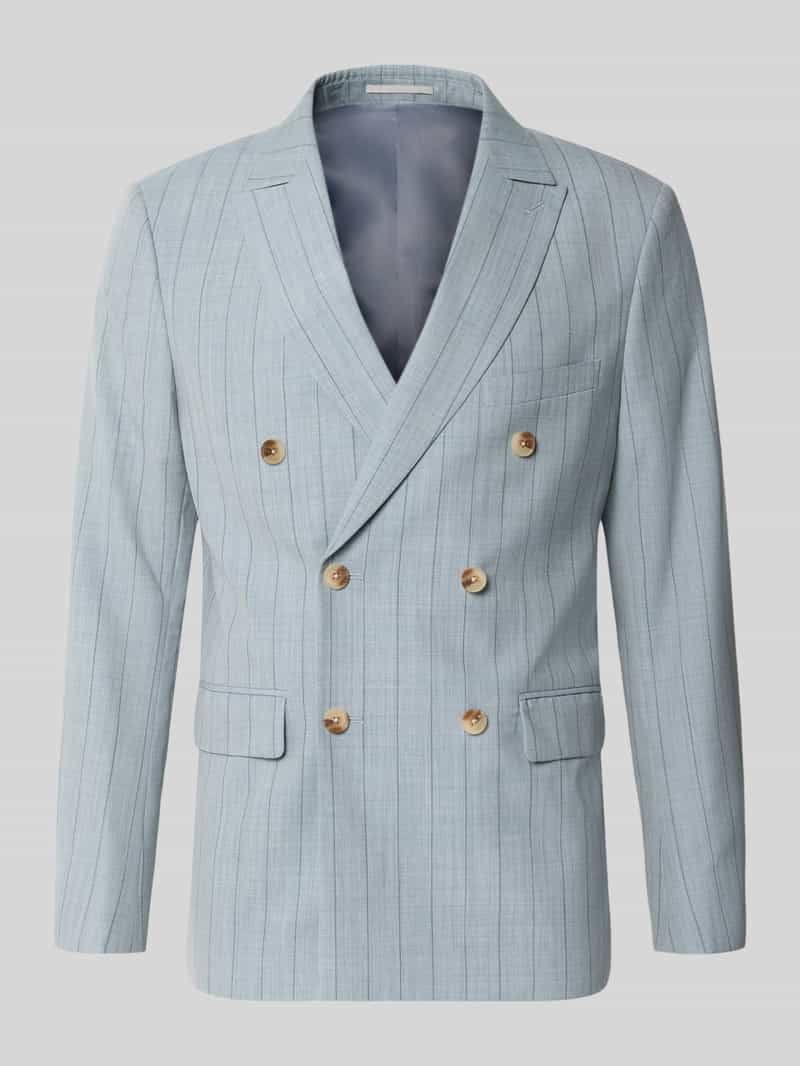 Matinique Slim fit colbert van wol met dubbele rij