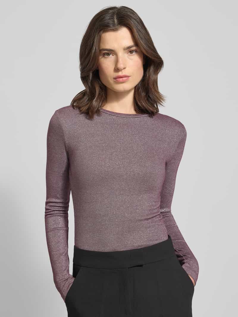 Vila Slim fit shirt met lange mouwen van viscosemix model 'Eleinas'