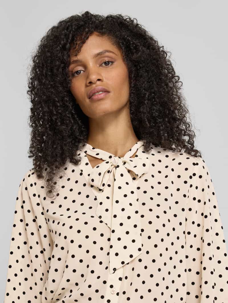 comma Strikblouse met extra brede schouders