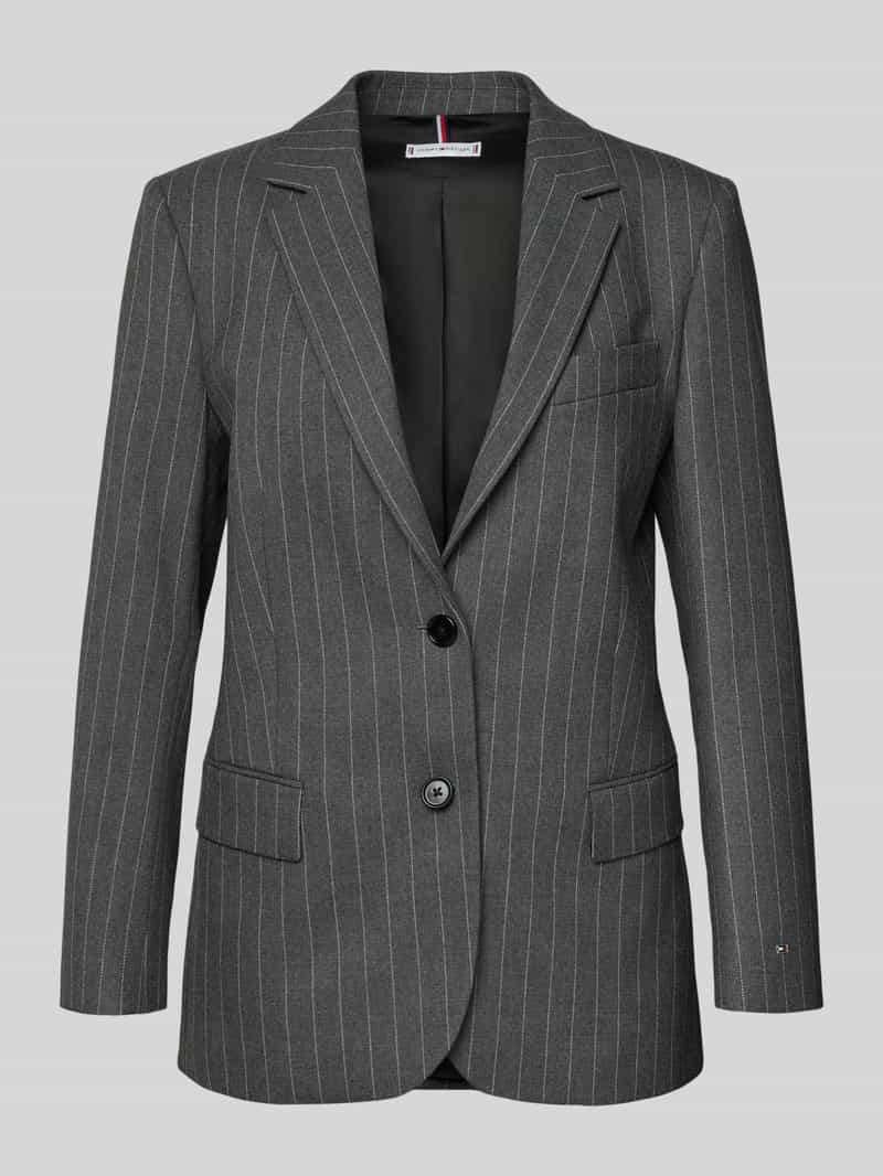 Tommy Hilfiger Relaxed fit korte blazer met viscose