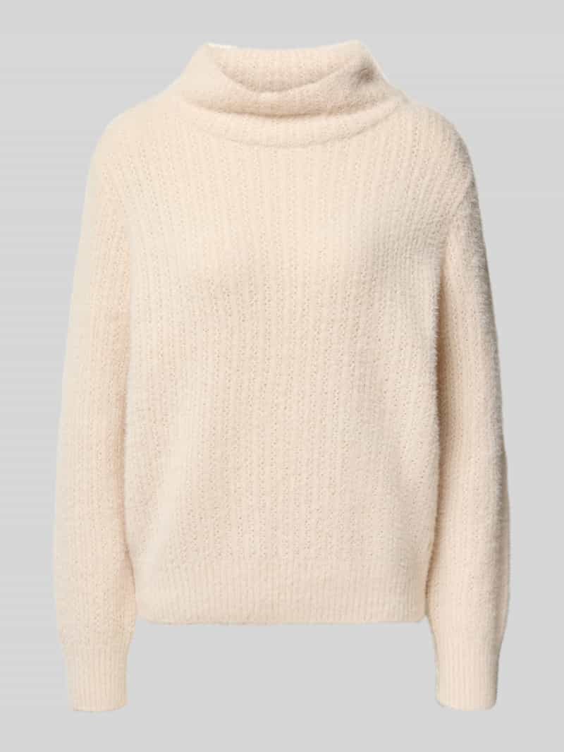 Monari Regular fit gebreide pullover met opstaande kraag