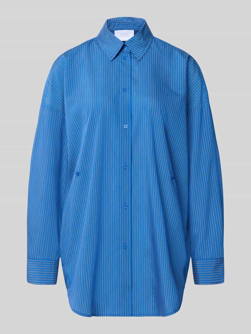 Style Icon Collection Blouse met strikdetail in koningsblauw curated by Viky Rader