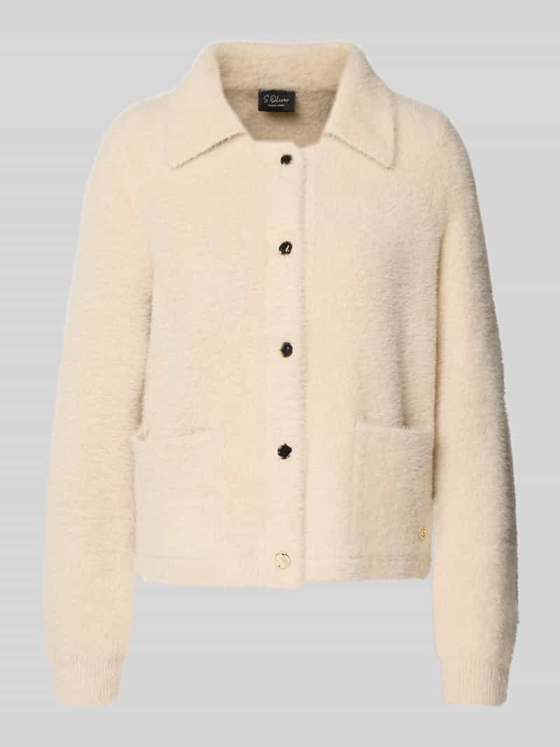 s.Oliver BLACK LABEL Boxy fit gebreid jack van wolmix