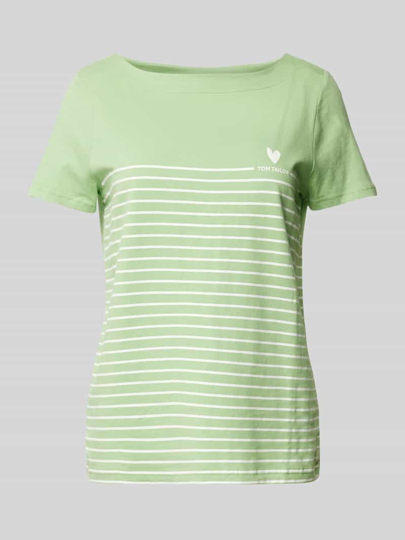 Tom Tailor T-shirt met print en streepjespatroon