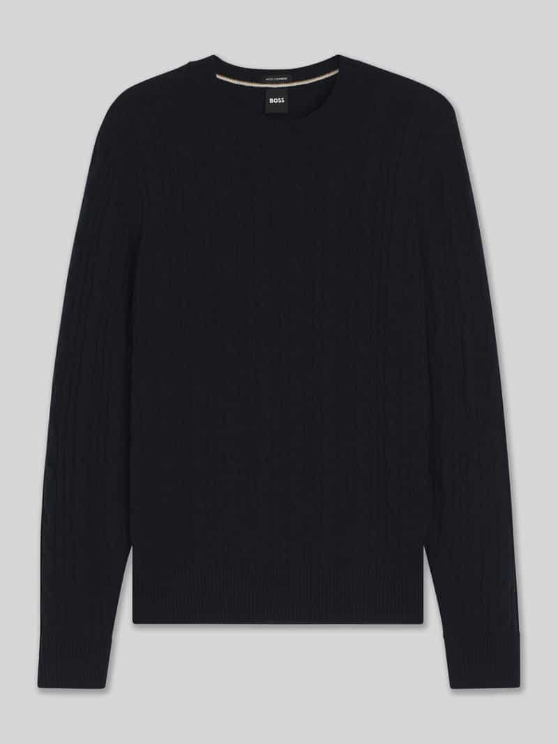 Boss Regular fit gebreide pullover van een mix van scheerwol en kasjmier model 'HETICO