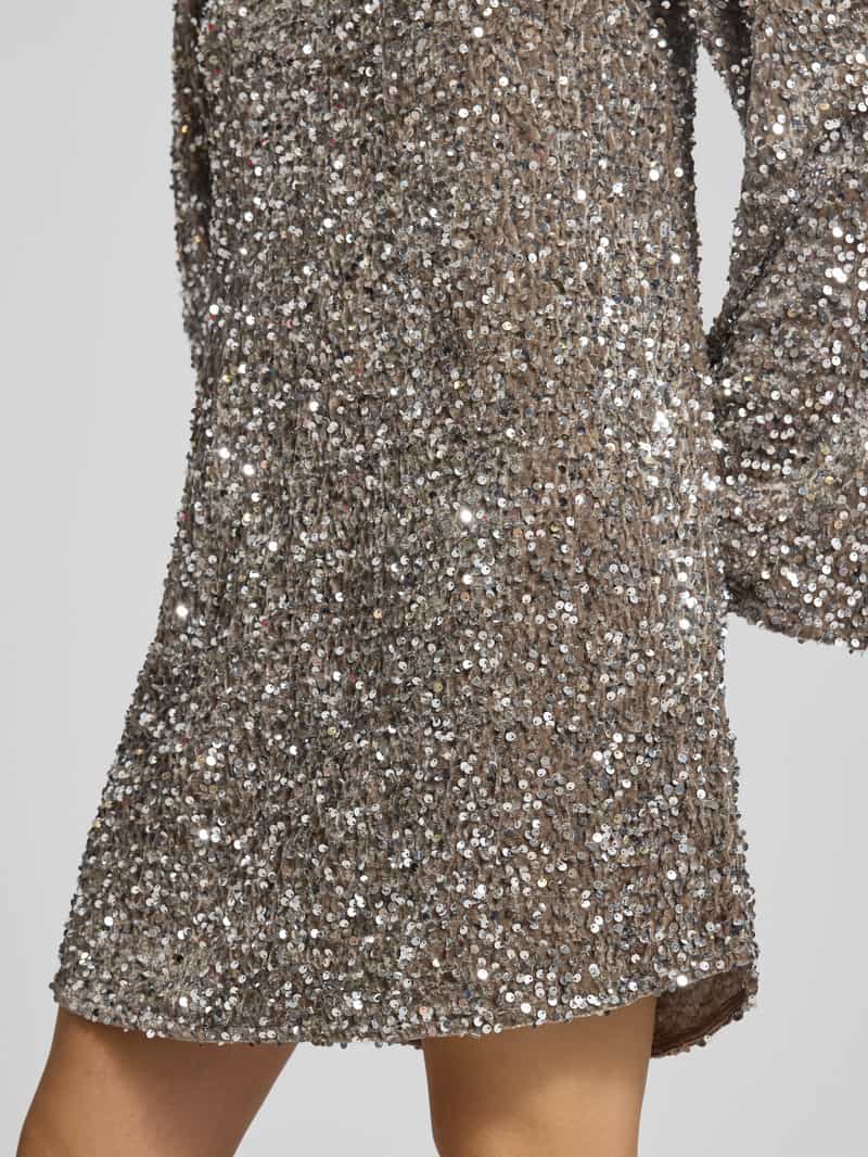 Pieces Nauwsluitende cocktailjurk met pailletten model 'KAM'