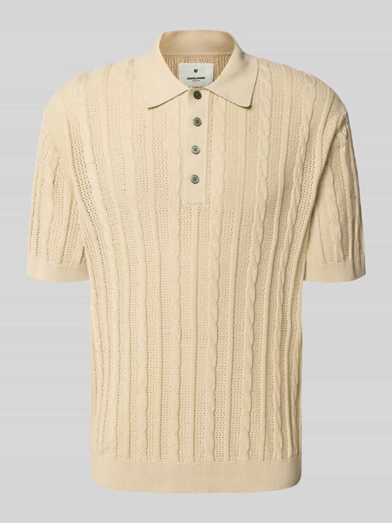 Jack & Jones Premium Poloshirt in gebreide look model 'MASON'