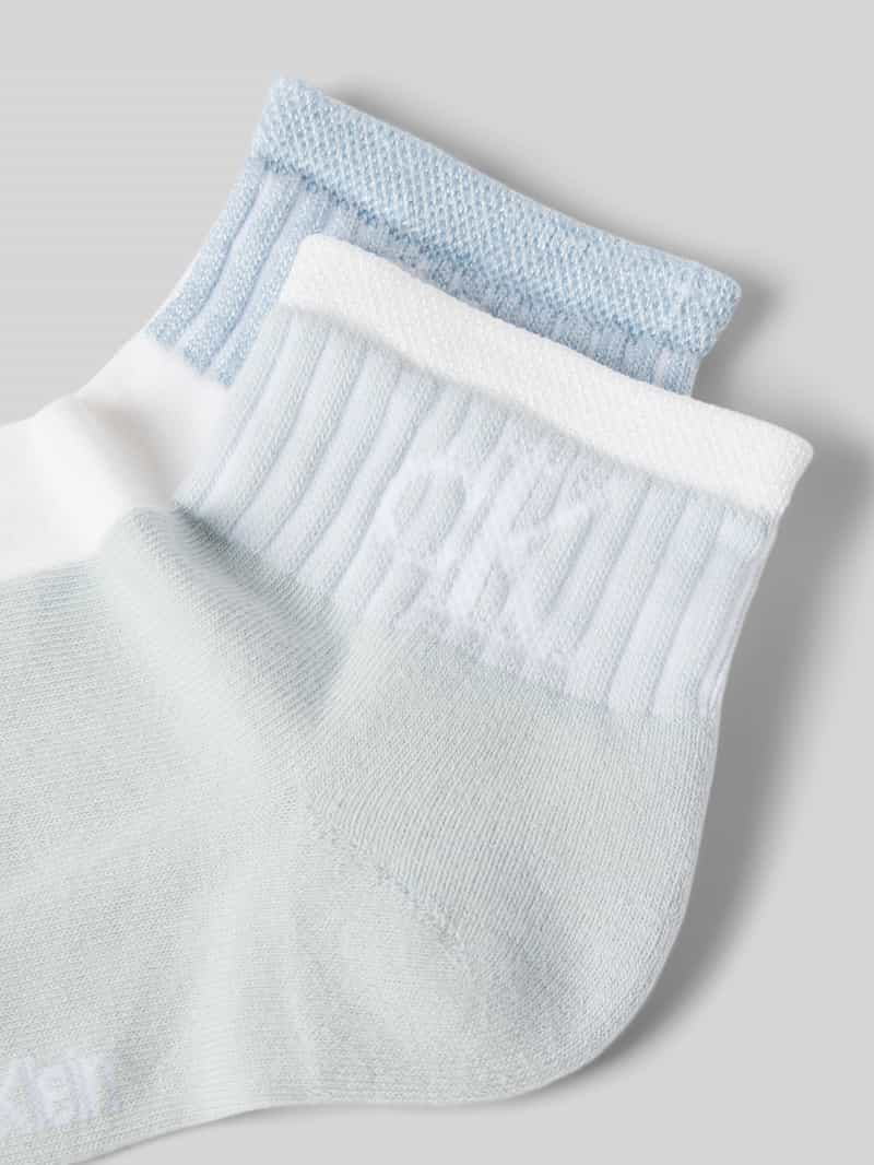 Calvin Klein Jeans Sneakersokken met elastische ribboordjes in een set van 2 paar