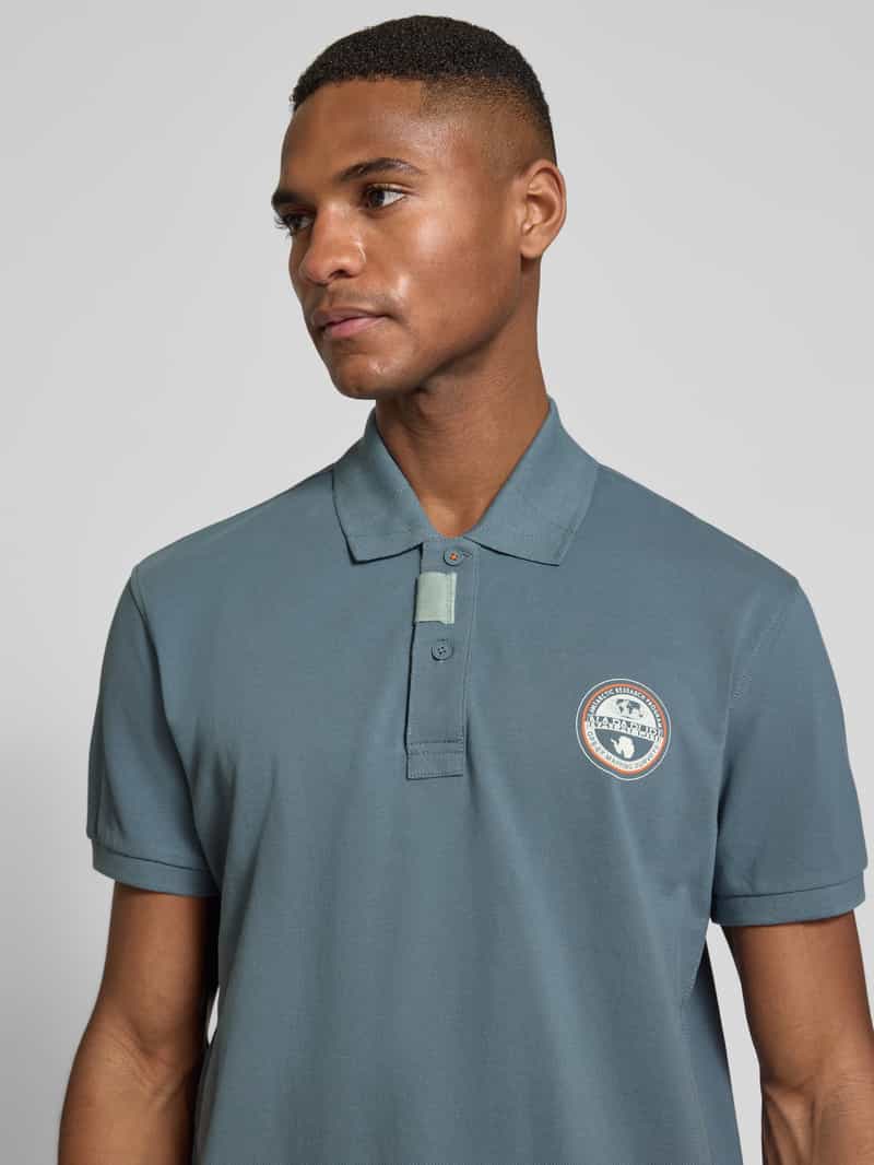 Napapijri Regular fit poloshirt met labelstitching model 'CLANIS'