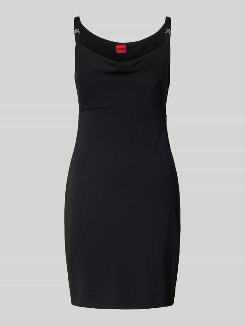 HUGO Mini-jurk met cascadehals model 'Kirala'