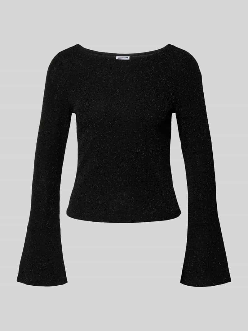 Noisy May Shirt met lange mouwen en ronde hals model 'GILLY'