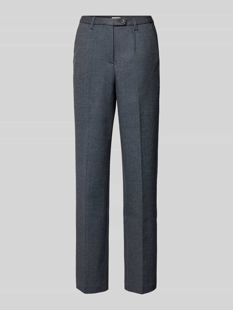 Tom Tailor Straight fit stoffen broek met visgraatmotief, model 'MIA'