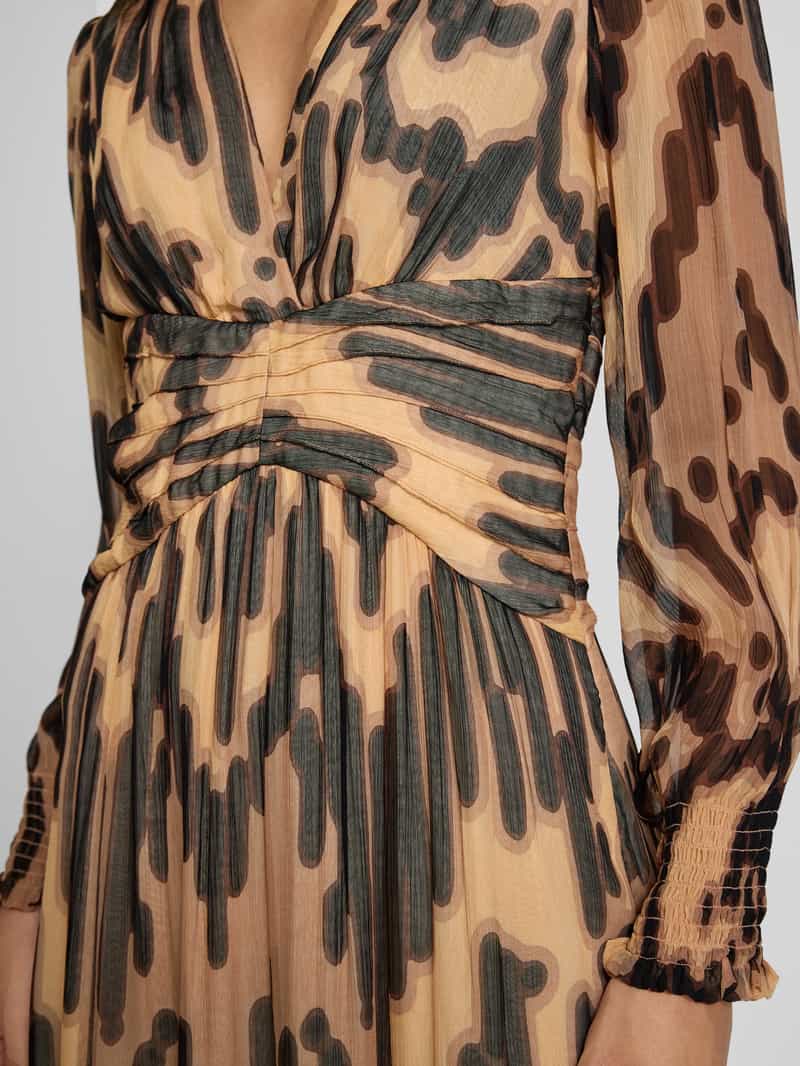 Bash Midi-jurk van viscose met V-hals model 'AMOR'
